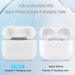 Replacement for AirPods 3rd Gen Wireless Charging Case,Only Compatible with AirPod 3rd Generation Charger Cases, with Lightning, White(AP3C01)