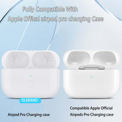 OLEBAND Replacement for Airpods Pro 2&1 Charging Case:Easy to Pair Air pods Pro Earbuds with Pairing Button,Support Both Wired and Wireless Charging,for iPods Pro 1st/2nd Gen 1 Year Warranty(White)