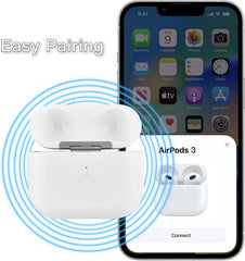 Replacement for AirPods 3rd Gen Wireless Charging Case,Only Compatible with AirPod 3rd Generation Charger Cases, with Lightning, White(AP3C01)